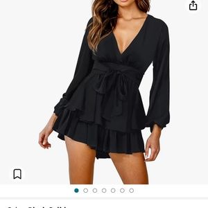 Tie waist romper
